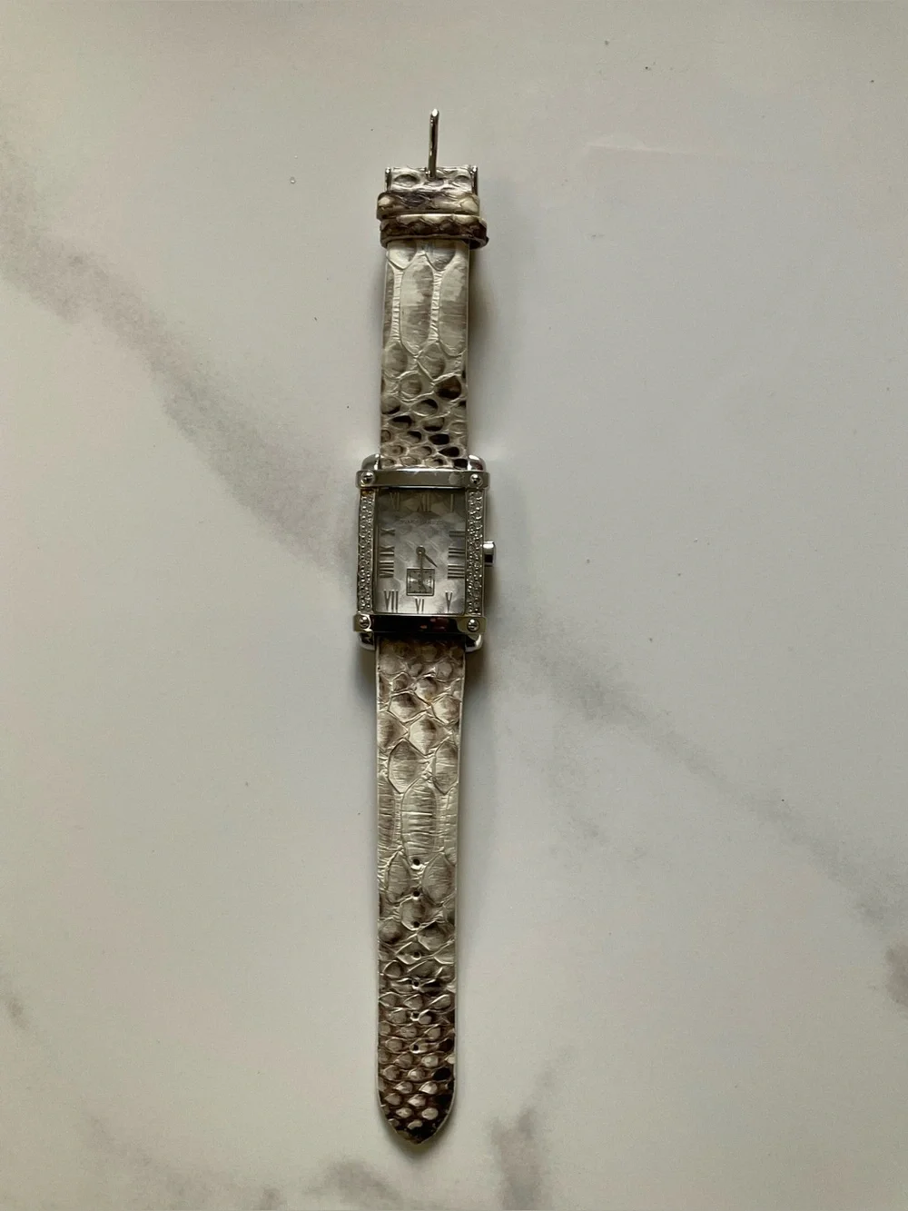 Vince Camuto Roman Numeral Watch with Snake Skin Print Band